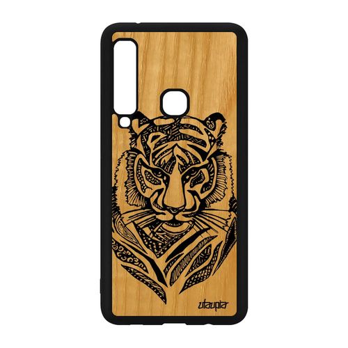 Coque Samsung A9 2018 Bois Silicone Tigre Noir Noir Et Blanc Tpu Fauve De Samsung Galaxy A9 2018