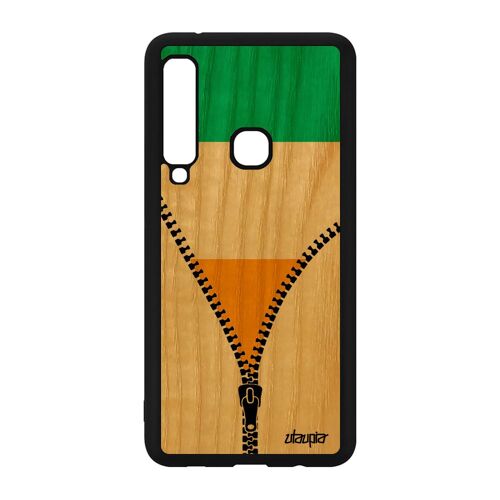 Coque Pour A9 2018 En Bois Silicone Drapeau Cote D'ivoire Ivoirien Samsung Galaxy A9 2018