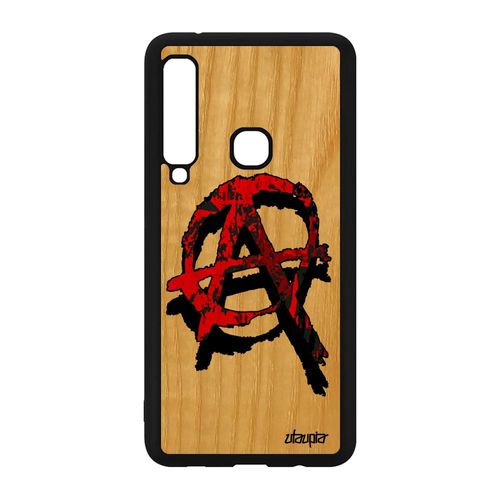 Coque A9 2018 En Bois Silicone Anarchie Ni Dieu Ni Maitre Rouge A Samsung Galaxy A9 2018