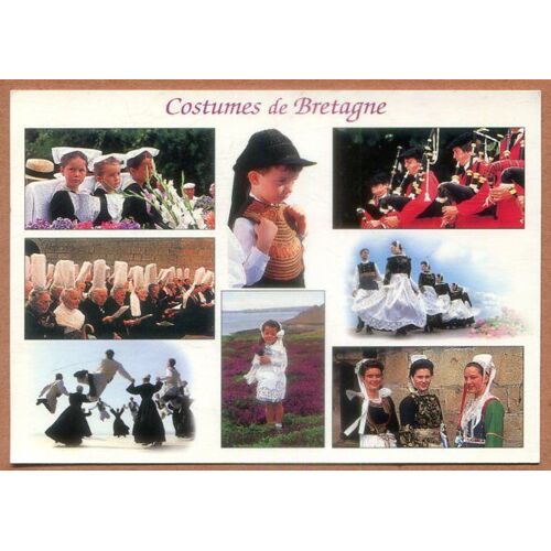 Carte Postale - Costumes Traditionnels De Bretagne