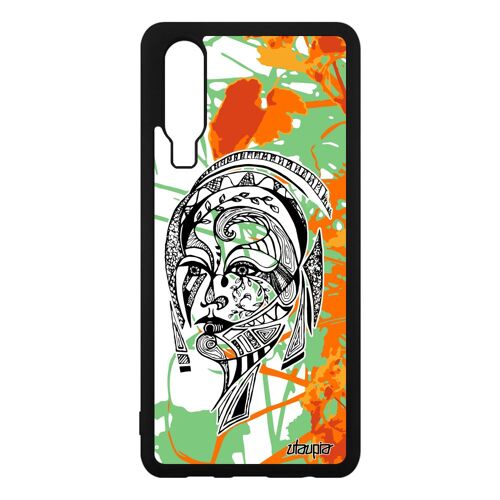 Coque P30 Silicone Femme Psychédelique Ethnique Feuilles Fleur Smartphone Huawei P30