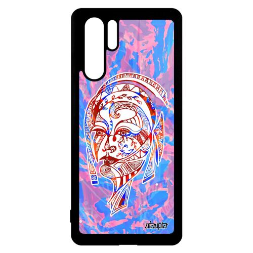 Coque Silicone Femme Huawei P30 Pro Pas Cher Fille Plume Etui Pastel Ethnique De