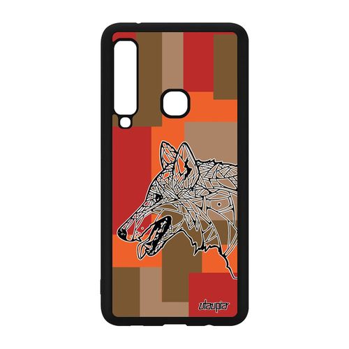Coque A9 2018 Silicone Loup Noir Et Blanc Chien Homme Cube Noir A Samsung Galaxy A9 2018