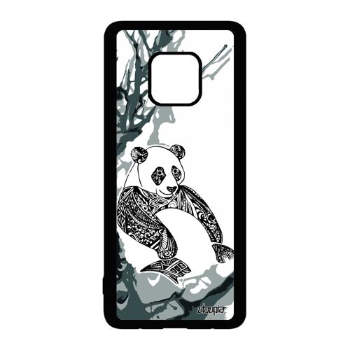 Coque pour Mate 20 Pro silicone panda arbre noir ecologie azteque art en Huawei Mate 20 Pro
