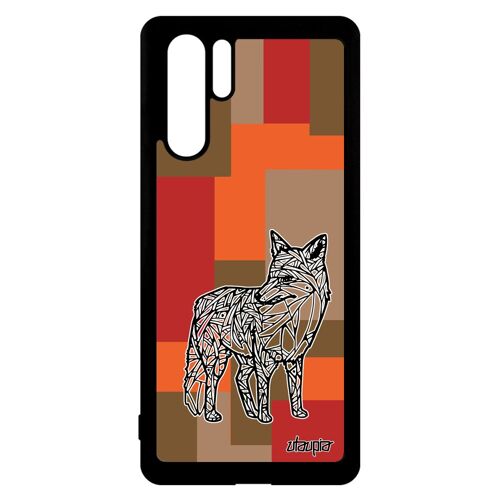Coque Renard Pour Huawei P30 Pro Silicone Futé Mobile Couleur Roux Carré Tribal