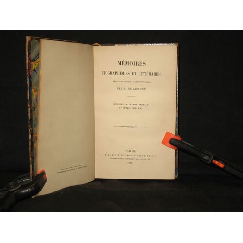 Mémoires Biographiques Et Littéraires - Mémoires De Duclos, Florian, Mme Suard , Avec Introduction , Notices Et Notes Par M. De Lescure (1833-1892)