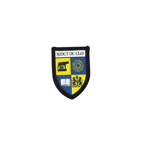 Ecusson Brode Thermocollant Imprime Blason Ville Drapeau Cluj Napoca Roumanie