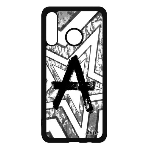 Coque anarchie P30 Lite silicone peinture signe justice communisme noir a Huawei P30 Lite