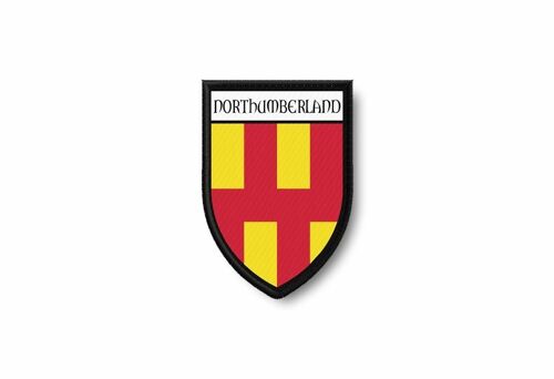 Ecusson Bord Brode Blason Imprime Thermocollant Ville Region Uk Northumberland