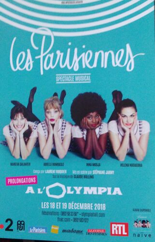 Arielle Dombasle Mareva Galanter Inna Modja Helena Noguerra Flyer Les Parisiennes