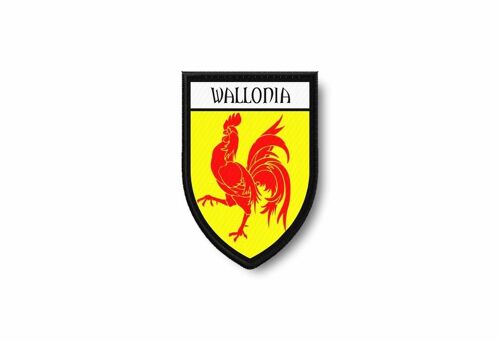 Patch Patches Emblem Iron On Glue Print Flag World Crest Wallonia Belgium