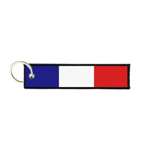 Port Cles Clef Cle Homme Femme Tissu Brode Imprime Drapeau France Francais
