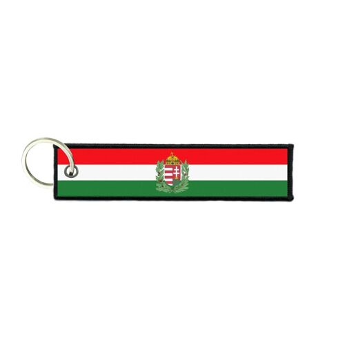 Port Cles Clef Cle Homme Femme Tissu Brode Imprime Drapeau Hongrie Hongrois R2