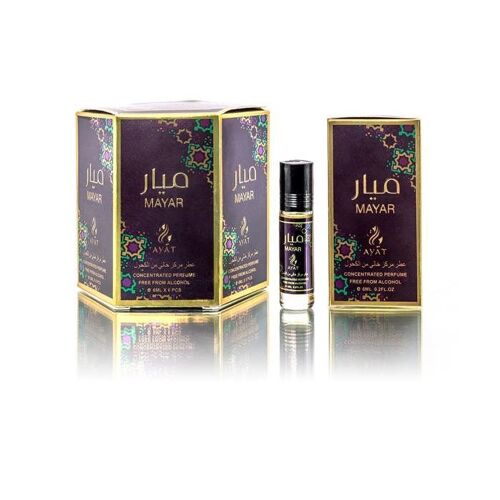 Lot De 6 Huile Parfumé Mayar 6 Ml De Ayat Perfumes - Homme Et Femme - Longue Durée En Flacon Roll-On 6ml - Parfum Halal Sans Alcoo 