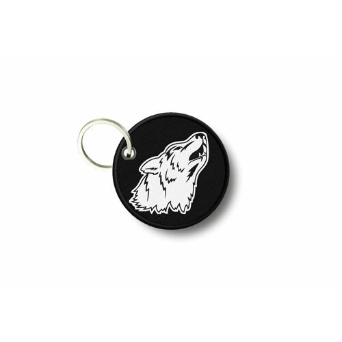 Porte Cle Cles Clef Brode Patch Ecusson Biker No Motard Loup Wolf Club