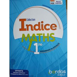Maths 1re Enseignement De Spécialité Collection Indice