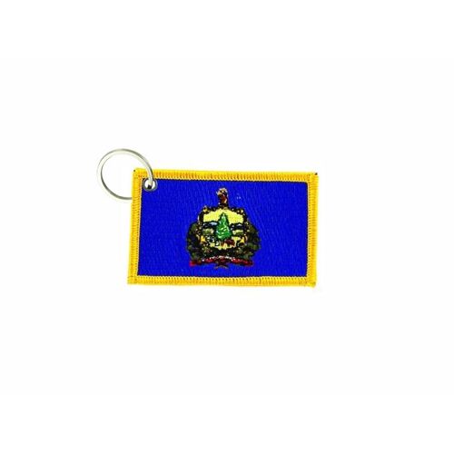 Porte Cle Cles Clef Brode Patch Ecusson Badge Drapeau Vermont Canada