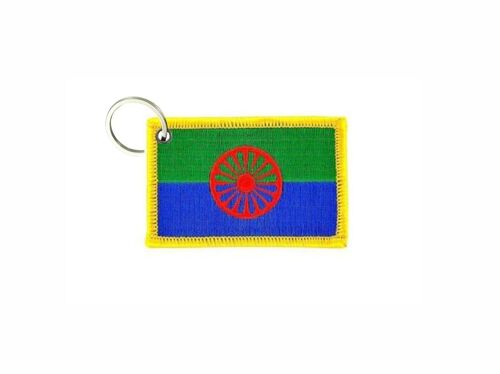 Porte Cle Cles Clef Brode Patch Ecusson Badge Drapeau Roms Romani Gitan Tziganes