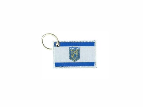 Porte Cle Cles Clef Brode Patch Ecusson Badge Drapeau Jerusalem Israel