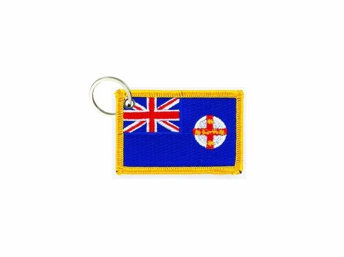 Porte Cle Cles Clef Brode Patch Ecusson Drapeau Australie Nouvelle Galles Du Sud