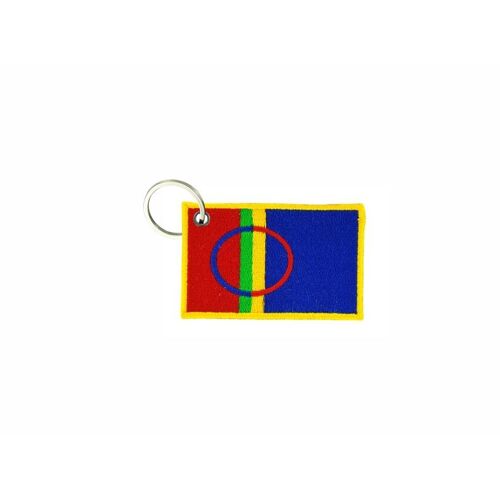 Porte Cle Cles Clef Brode Patch Ecusson Badge Drapeau Samui Sami Laponie Sapmi