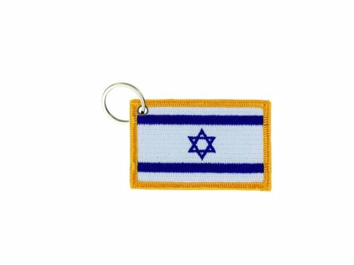Porte Cle Cles Clef Brode Patch Ecusson Badge Drapeau Israel Israélien