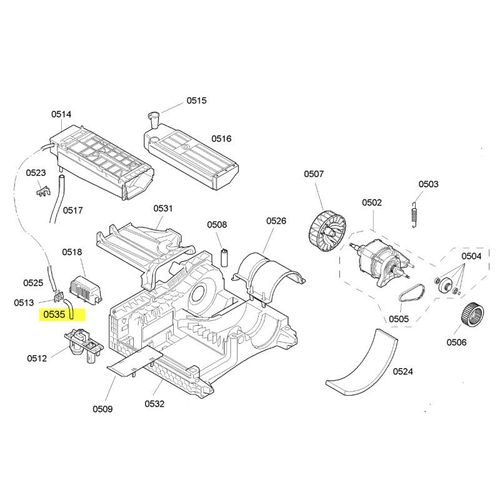 DURITE REP 0535 POUR SECHE LINGE BOSCH - 00600543
