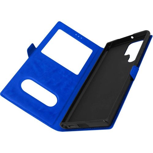 Etui Avizar Samsung S22 Ultra Double Fen?Tre Bleu