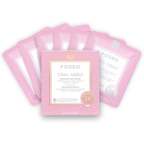 Glow Addict Advanced Collection 2.0 Masque Visage Activé Par Ufo - Masque Hydratant Visage - Beauté Et Soins - Vitamine C Et Vitamine E - Tous Types De Peaux - Anti-Âge - Lot De 6