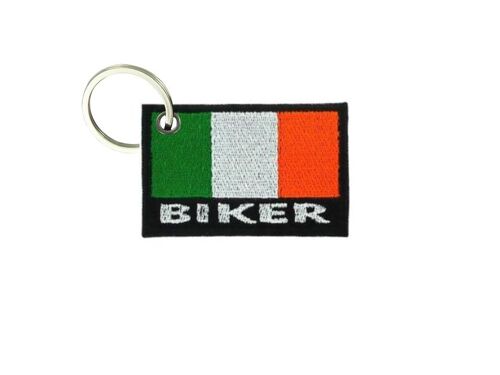 Porte Cle Cles Clef Brode Patch Ecusson Biker Motard Morale Drapeau Irlande