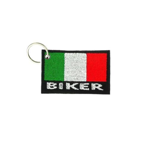 Porte Cle Cles Clef Brode Patch Ecusson Biker Motard Morale Drapeau Italie Biker