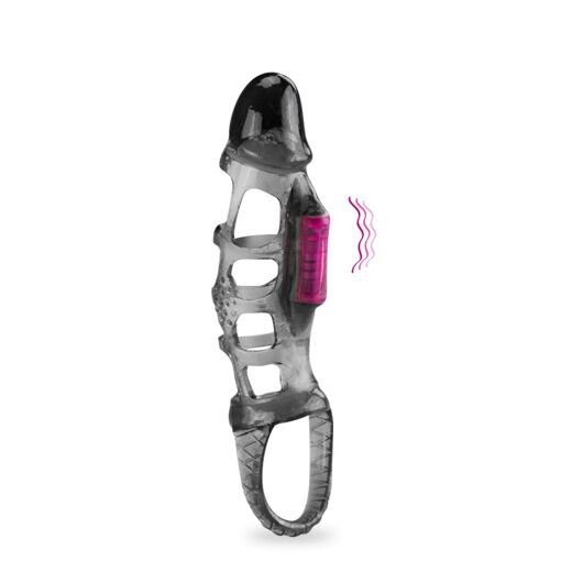 Gaine Vibrante Cage à Pénis Pour Homme - Noir - Extenseur / Prolongateur - Marque Love And Vibes - Neuf