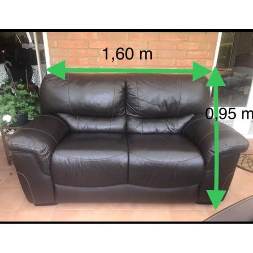Vends Canapé En Cuir 2 Place