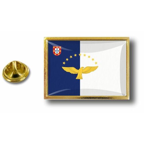 Pins Pin Badge Pin's Metal Epoxy Avec Pince Papillon Drapeau Acores Portugal