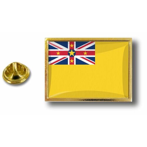 Pins Pin Badge Pin's Metal Epoxy Avec Pince Papillon Drapeau Niue