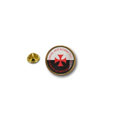 Pins Pin Badge Pin's Broche Non Nobis Domine Drapeau Franc Macon Maconnerie