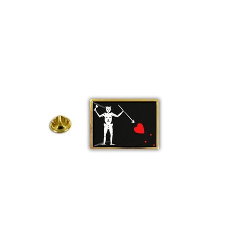 Pins Pin Badge Pin's Metal Broche Pince Papillon Drapeau Pirate Barbe Noir