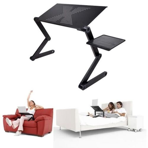 Tempsa Support Pc Table Ordinateur Tablette Lit Pliable Laptop Portable Radiation