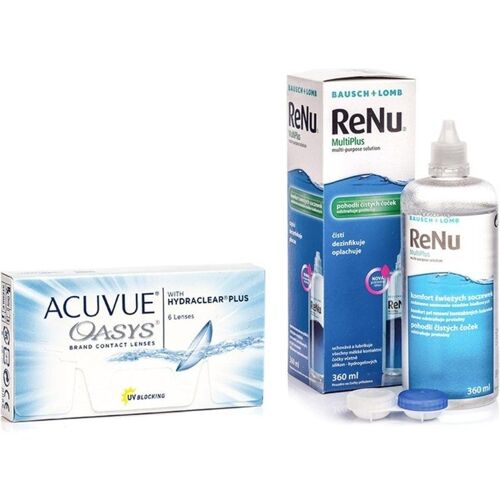 Lentilles  Oasys (6 Lentilles) + Renu Multiplus 360 Ml Avec Étui 
