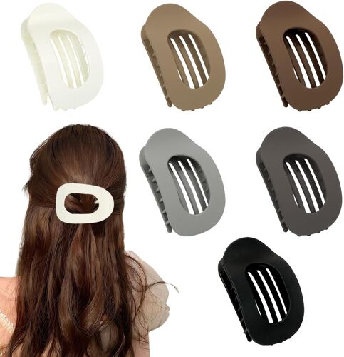 Pinces À Cheveux Pour Femmes, Pour Cheveux Épais & Fins, Élégantes Hair Clip Pour Tous Les Jours, Sport, Conduite - Lot De 6 
