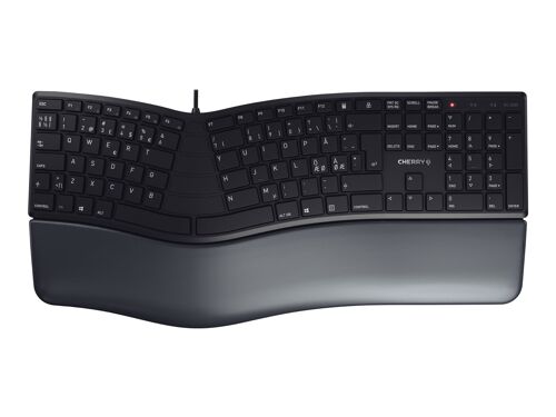 CHERRY KC 4500 ERGO - Clavier - USB - QWERTY - Pan Nordic - noir