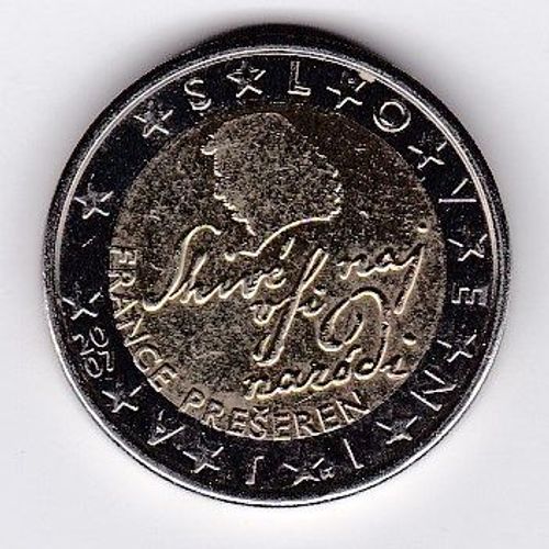 Slovénie 2 Euros 2007 Commémorative France Preseren