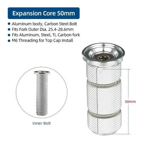 Bouchon de Compression pour Vélo,6 000 Boulons,Injecteur de Fourche en Carbone,Support de Capuchon Supérieur,Extenseur de 1,kg - Type 50mm