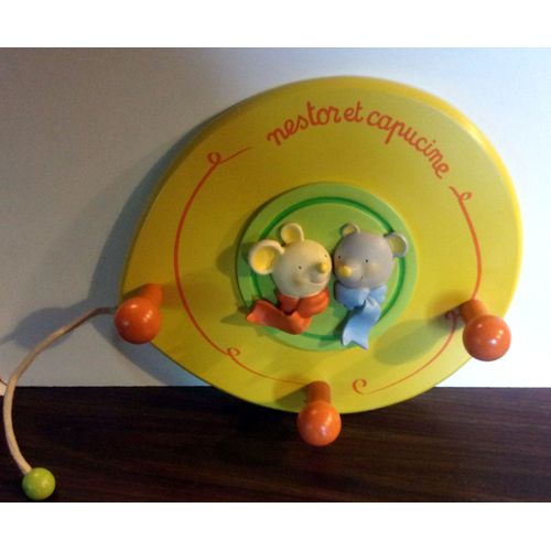 porte manteau en bois "nestor et capucine" - moulin roty