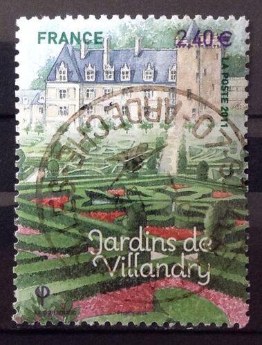 Jardins De Cheverny - Jardins Et Château De Villandry 2,40 (Très Joli N° 4581) Obl - Cote 5,00 - France Année 2011 - N25044