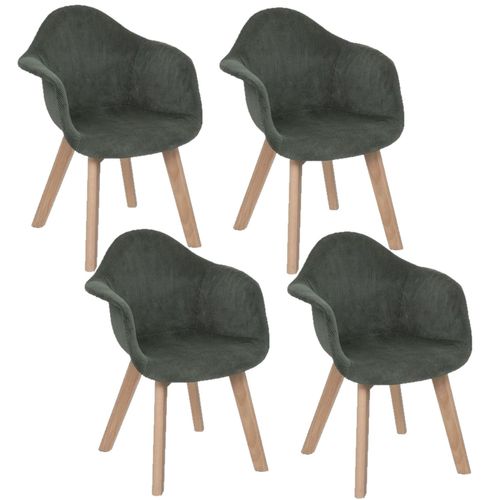 Lot De 4 Chaises Pour Enfant Lena Avec Accoudoirs - Rose