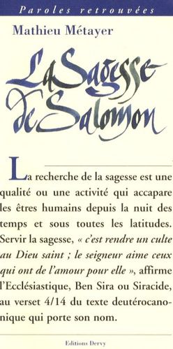 La Sagesse De Salomon