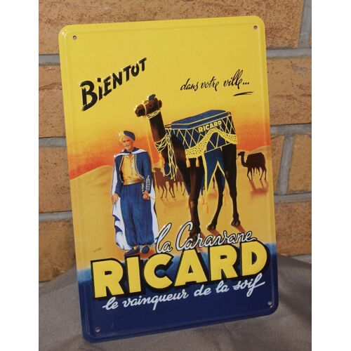 Plaque Aluminium « Ricard » 24 X 16 Cm – Bientôt Dans Votre Ville La Caravane