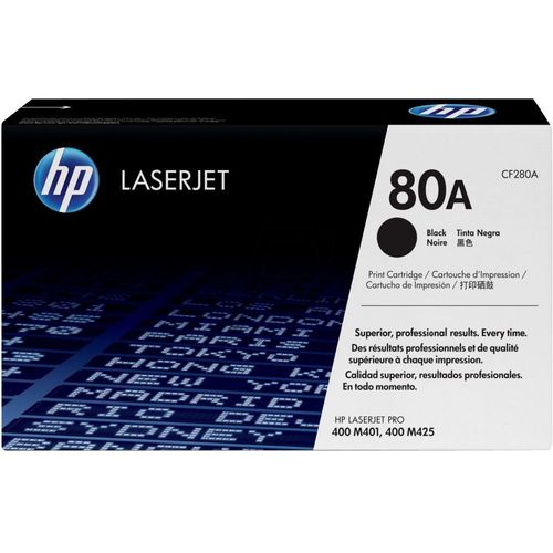 HP 80A - Noir - originale - LaserJet - cartouche de toner (CF280A) - pour LaserJet Pro 400, 400 M401a, 400 M401d, 400 M401dn, 400 M401dne, 400 M401dw, 400 M401n
