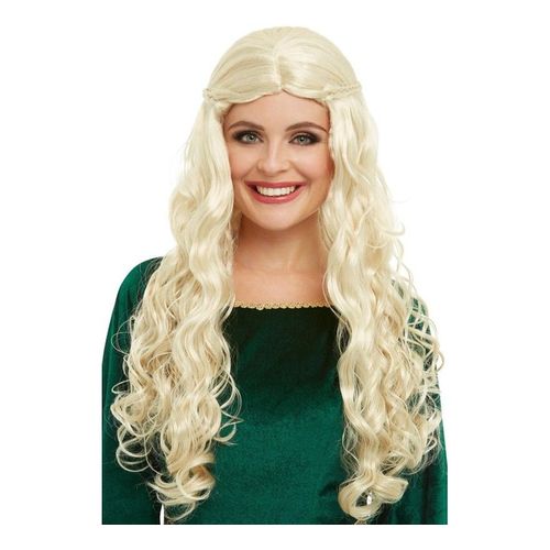 Perruque De Mère Des Dragons Médiéval Blonde (Taille Unique Adulte)